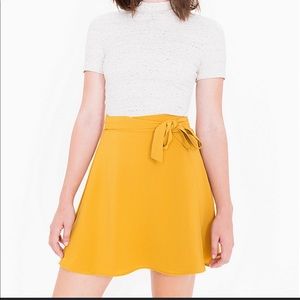 American Apparel mustard yellow wrap skirt in M/L! Excellent Preloved condition